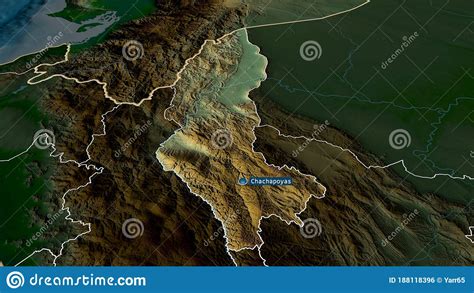 Amazonas Peru Highlighted With Capital Physical Stock Illustration