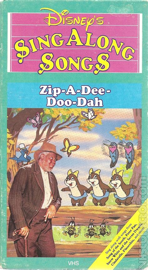 Vhs Disney S Sing Along Songs Zip A Dee Doo Dah Sing Vrogue Co