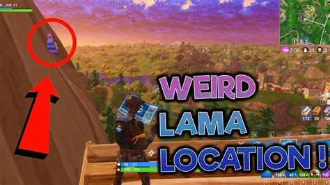 Weird Lama Location Fortnite Battle Royale Youtube