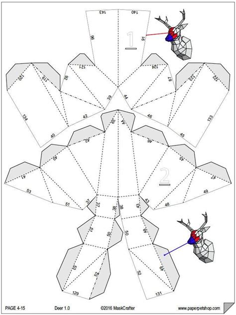 Deerstag Papercraft Trophy Template Instant Digital Download