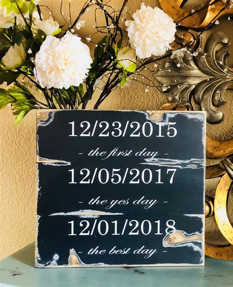 First Day Yes Day Best Day Rustic Wedding Decor Wedding