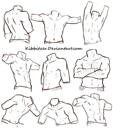 Male Torso Reference Sheet 2 By Kibbitzer On Deviantart