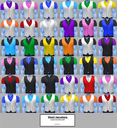 Mod The Sims Cool Kitchen Stuff Male Vest Recolors