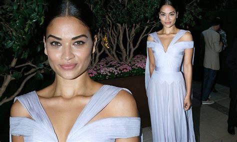 Shanina Shaik Stuns In A Plunging White Gown At The Amfar Paris Dinner