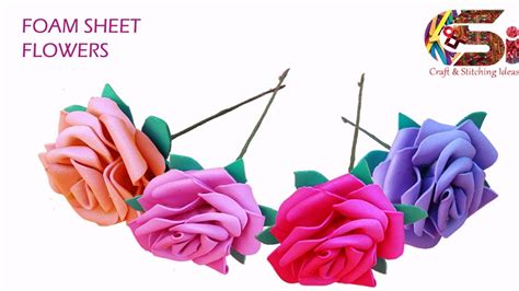 Diy How To A Make Foam Rose Flower Foam Sheet Craft Youtube