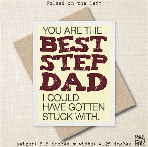 Youre The Best Step Dad Fathers Day Card Funny