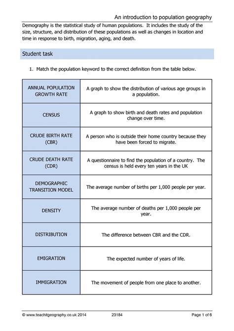 The students will identify the cvc words with some activities, which are : Human Population Growth Worksheet Ks3 Population | Free ...