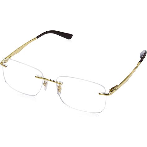 Ray Ban Rimless Rx6385i 2500 Gold Mens Eyeglasses