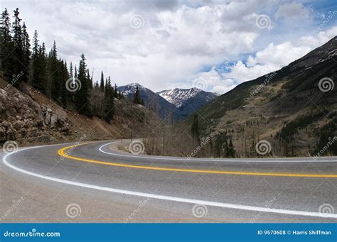 Highway Curve Stock Photo Image Of Pavement Clouds Overcast 9570608