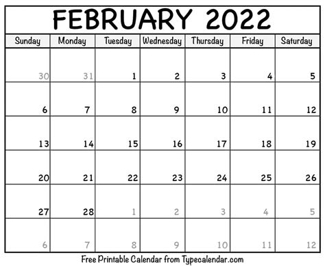 Download February 2022 Calendar Printable Png All In Here