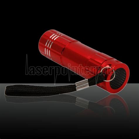 Red 3w 9 Led Super Bright Flashlight Electric Torch Laserpointerpro