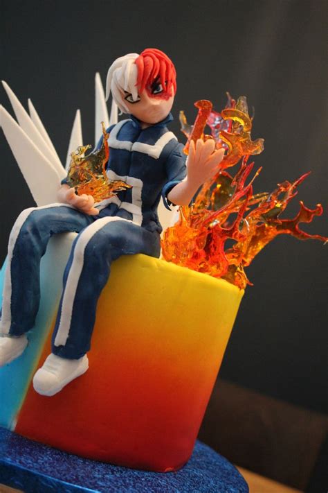 My Hero Academia Todoroki Fire And Ice 13th Birthday Cake
