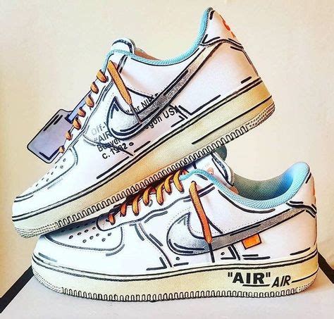 Air force 1 x off white custom | air force 1 cartoon custom sneaker