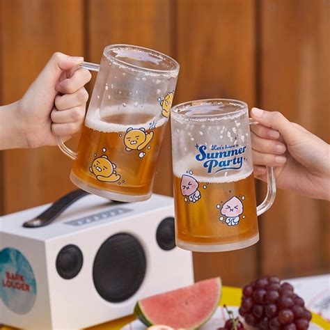 Kakao Friends Summer Party Ice Mug 355ml Freezer Beer Cool Mug Cup