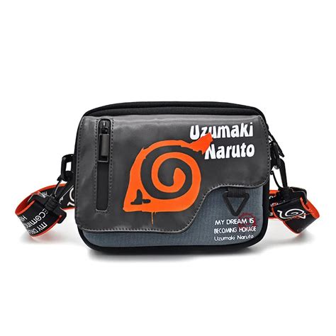 Naruto Konoha Symbol Anime Small Sport Bag With Shoulder Strap Saiko Case