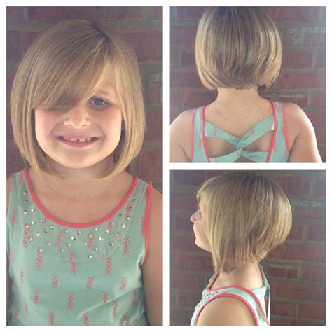 Stacked Angle Bob On A Little Girl Bob Hairstyles For Fine Hair Girl