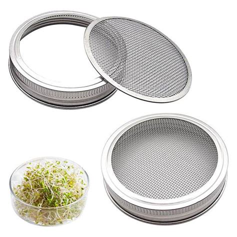 304 Stainless Steel Mason Jar Sprouting Lids With Metal Screen China