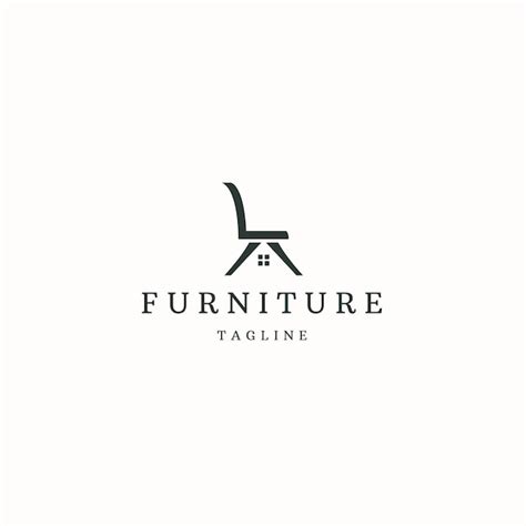 Premium Vector Home Chair Logo Furniture Logo Icon Design Template