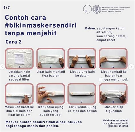 Cara pembuatan hiasan cantik ini. Cara Membuat Masker Kain Tanpa Jahit - Ukhtizen.com