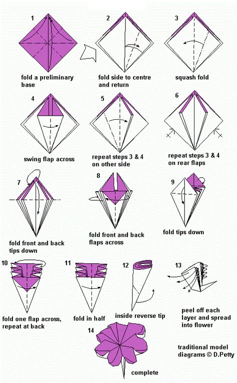 Flower Origami Instructions ~ Easy Origami Kids