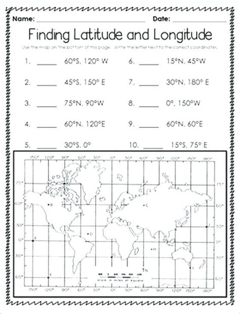 Latitude And Longitude Worksheets Free Printable Geography Worksheets