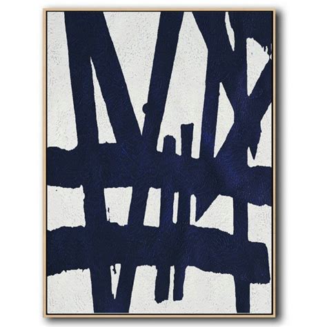 Extra Oversized Abstract Painting On Canvasbuy Hand Painted Navy Blue
