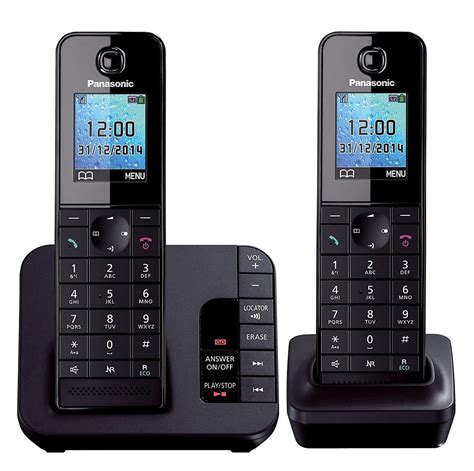 Panasonic Kx Tgh222eb Digital Cordless Home Phone Answer Machine Twin