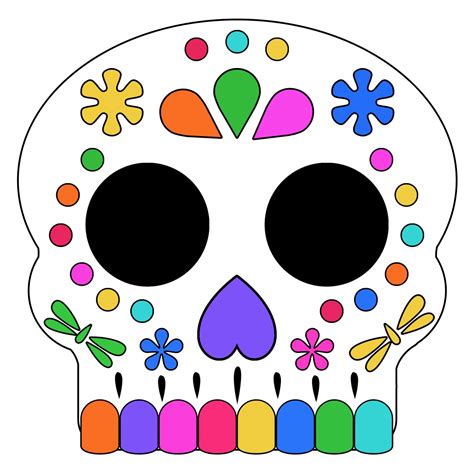 Day Of The Dead Masks Sugar Skulls Free Printable Paper Trail Design