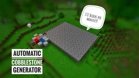 Automatic Cobblestone Generator Tutorial In Minecraft Easy Youtube