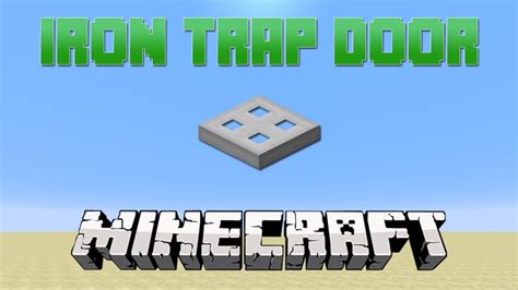How To Make A Iron Trap Door In Minecraft 18 Tutorial Youtube