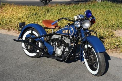 1945 Indian Chief Police Motorcycle Clear For Sale In