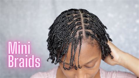 Mini Braids On Short Natural Hair Protective Hairstyles Youtube