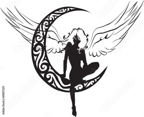 Angel Of The Moon Stock Image And Royalty Free Vector Files On