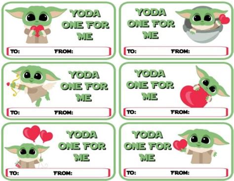 Free Printable Baby Yoda Valentines | Fun Money Mom