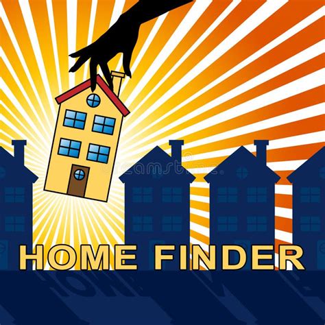 House Finder Means Finders Home And Found Stock Illustration