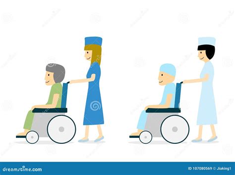 Patient In Wheelchair Vector Illustration Cartoondealer Com