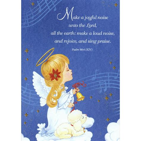 Designer Greetings Angel And Lamb On Cloud Box Of 18 Religious