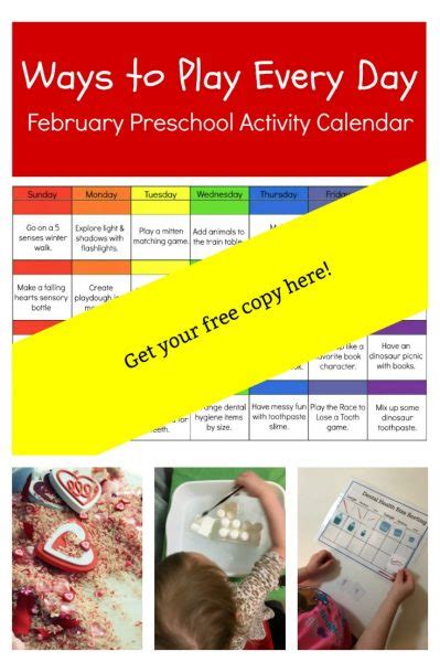 You can find free printables online or you and your friends can make up the cards yourself beforehand. Ways to Play Everyday: February Activity Calendar for ...