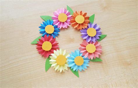 Diy Spring Flower Craft Wreath · The Inspiration Edit