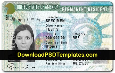 Before submitting your inquiry, we request that you carefully review this website for answers to your questions. US Permanent Resident Template [Green Card PSD File ...