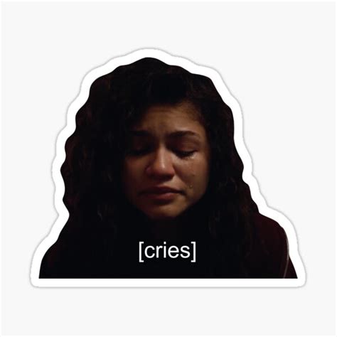 Rue Euphoria Crying Sticker For Sale By Pixxink Redbubble