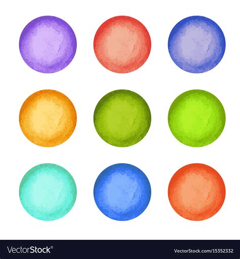 Watercolor Paint Circles Royalty Free Vector Image