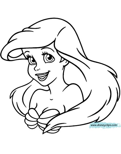 1300x813 best princess coloring pages bookmontenegro me for disney face. The Little Mermaid Coloring Pages (4) | Disneyclips.com