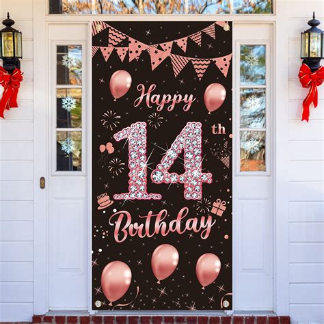 Buy Lnlofen 14th Birthday Door Banner Decorations For Girls Large 14 Year Old Birthday Party