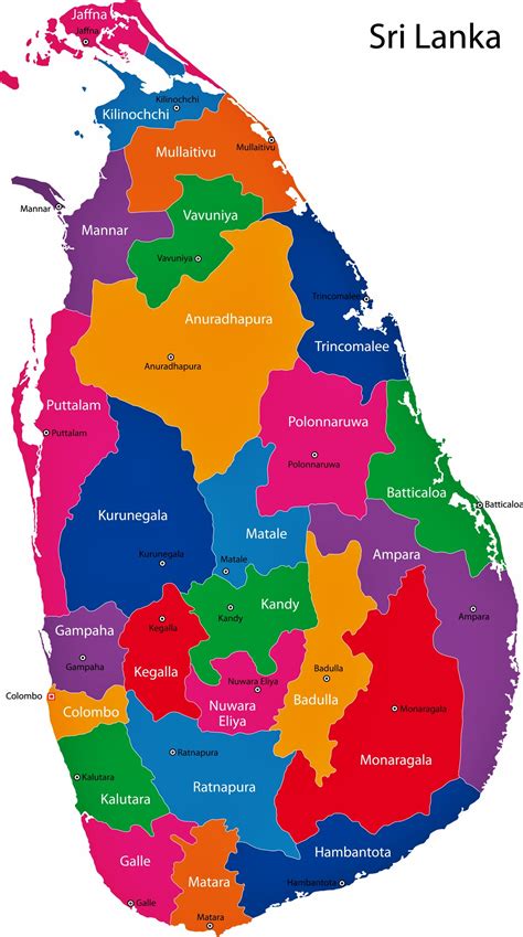 Sri Lanka Map Of Regions And Provinces OrangeSmile