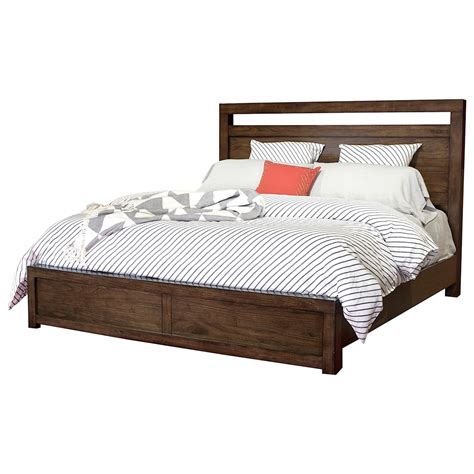 Aspenhome Modern Loft Pkg412504 Contemporary Queen Panel Bed With Dual