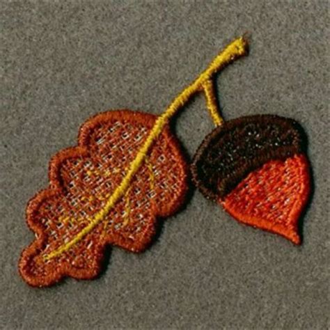 Fsl Leaf And Acorn Machine Embroidery Design Embroidery Library At