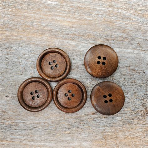 Wood Buttons For Knitting And Sewing Wooden Coat Buttons Etsy