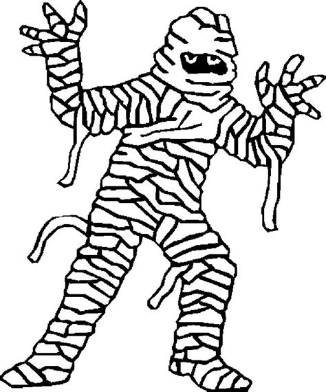 Mummy Coloring Pages For Halloween