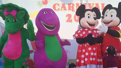 Barney And Friends Mickey And Minnie Mouse Mascot Costume Kuwait
